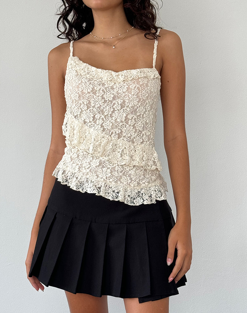 A&F lace trim Henley cami top, Women's Fashion, Tops, Sleeveless on  Carousell