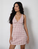 Image of Asatari Mini Dress in Basic Tartan Pink