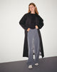 Image of Assa Trench Coat in Black with Stripe Lining