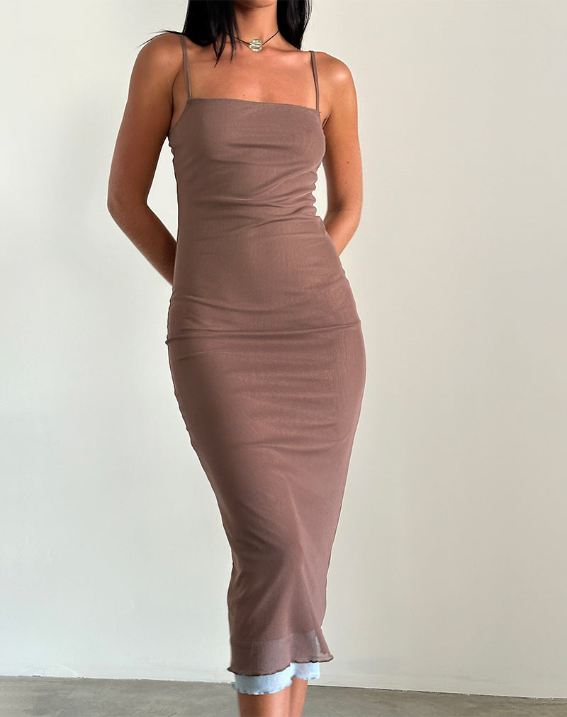 Review Beyond Yoga Dress Capulet Women's Brown Midi Dresses Lola Bustier  Body-Con Dress Size S