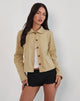 Image of Calva Boxy Jacket in Tan