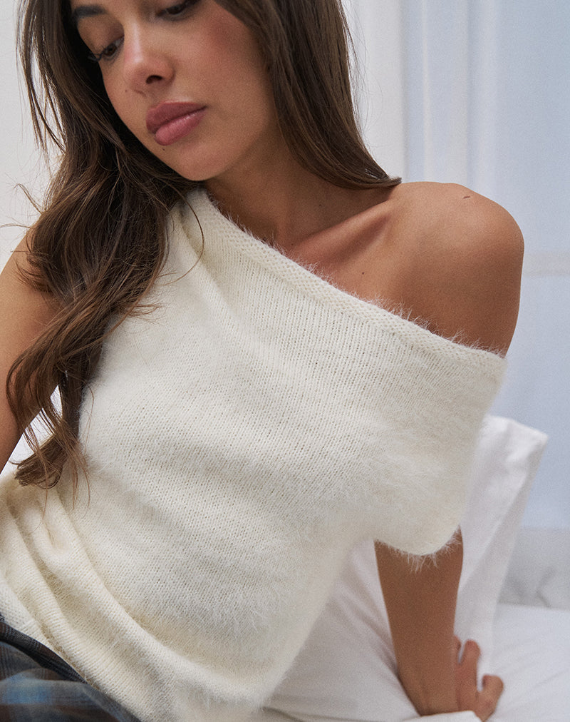 Image of Calyce Top in Fluffy Knit Cream