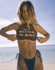 Image of Carter Vest Top in Cocoa It's Better in Bali Slogan