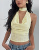 Image of Chupa Top in Broderie Flower Lace Lemon