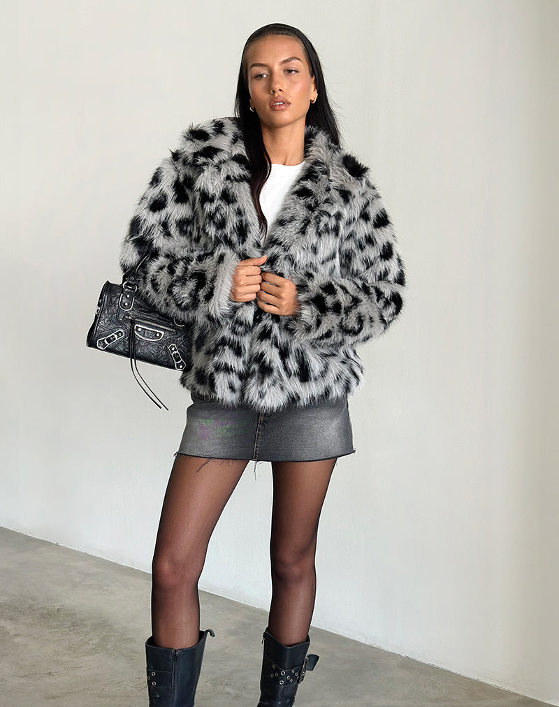 Grey leopard print jacket hotsell