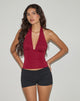 Image of Cosimo Halterneck Top in Lace Red