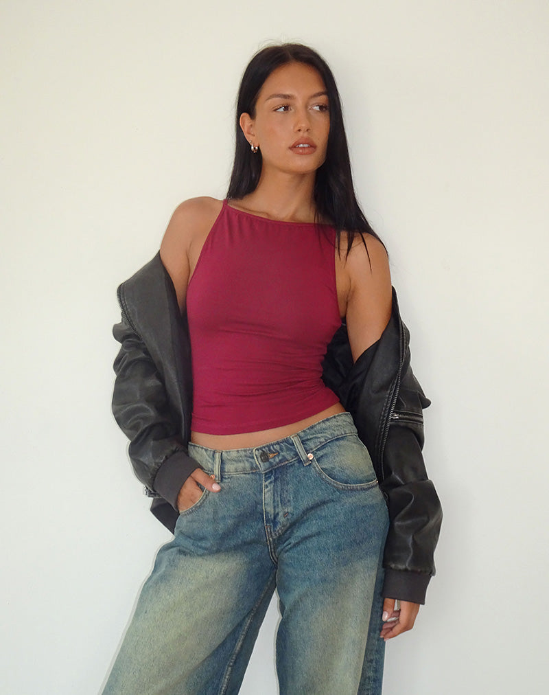 Image of Dudley Vest in Burgundy