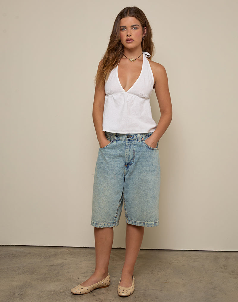 Image of Eldana Halterneck Top in Ivory