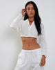 Image of Elyse Cropped Shirt in Off White
