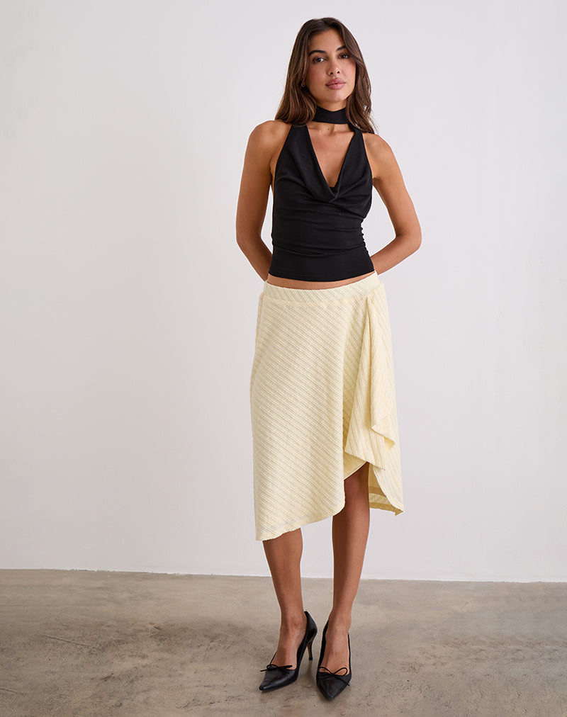 Image Esmeray Midi Skirt in Knit Buttercream