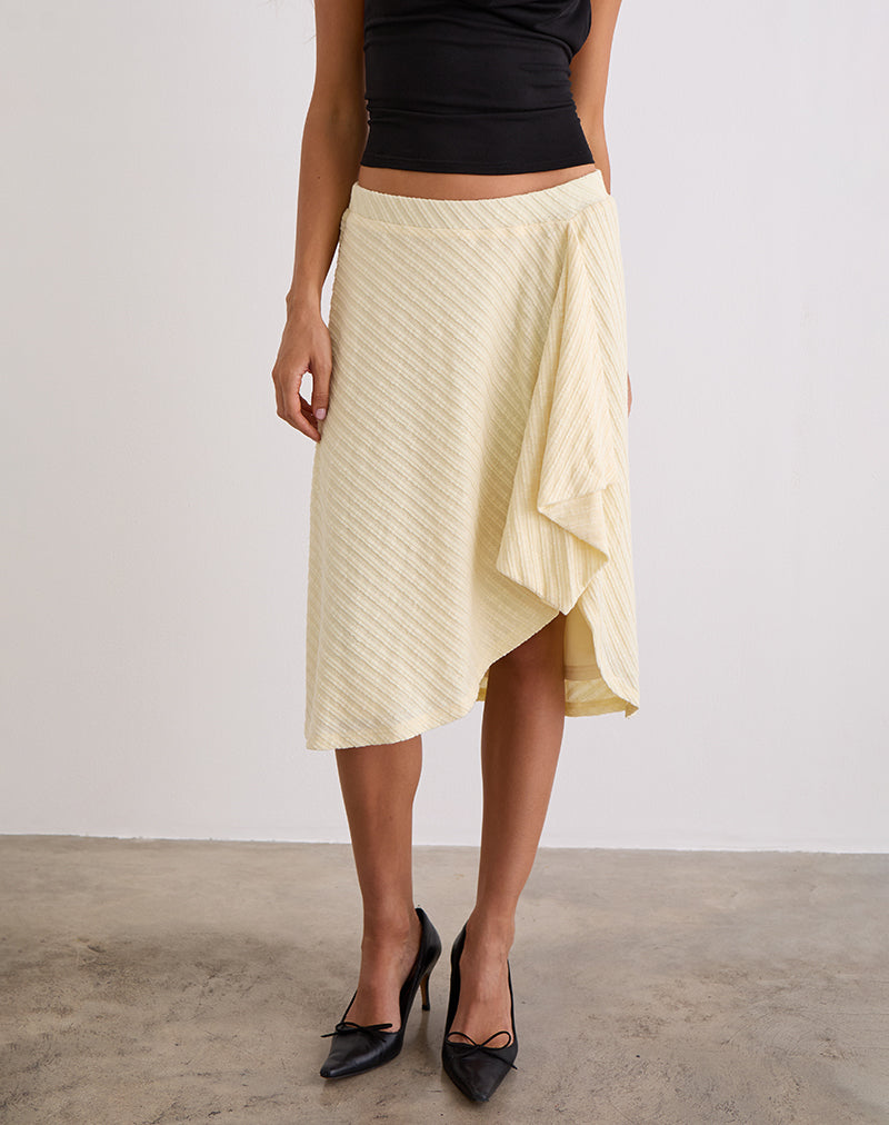 Image Esmeray Midi Skirt in Knit Buttercream