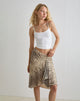 Image of Esmeray Midi Skirt in Wild Animal Neutral