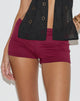 Image of Eunia Short in Burgundy