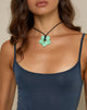 Image of Flower Necklace in Resin Green
