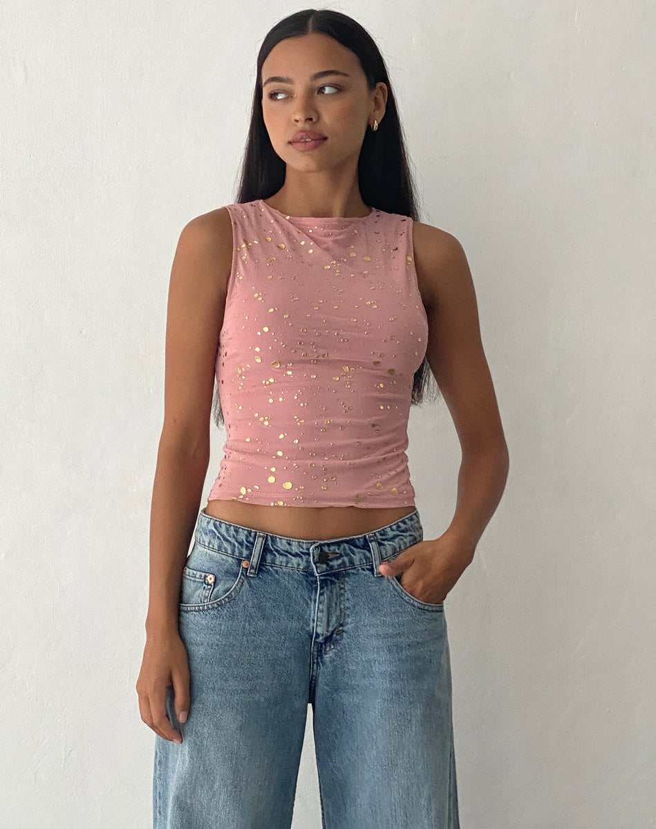Pink rose vintage tops new arrivals