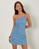 Image of Hamal Mini Dress in Sequin Blue