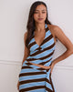 Image of Haya Plunge Top in Retro Stripe Blue