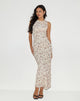 Image of Hoover Maxi Dress in Line Flower Cream