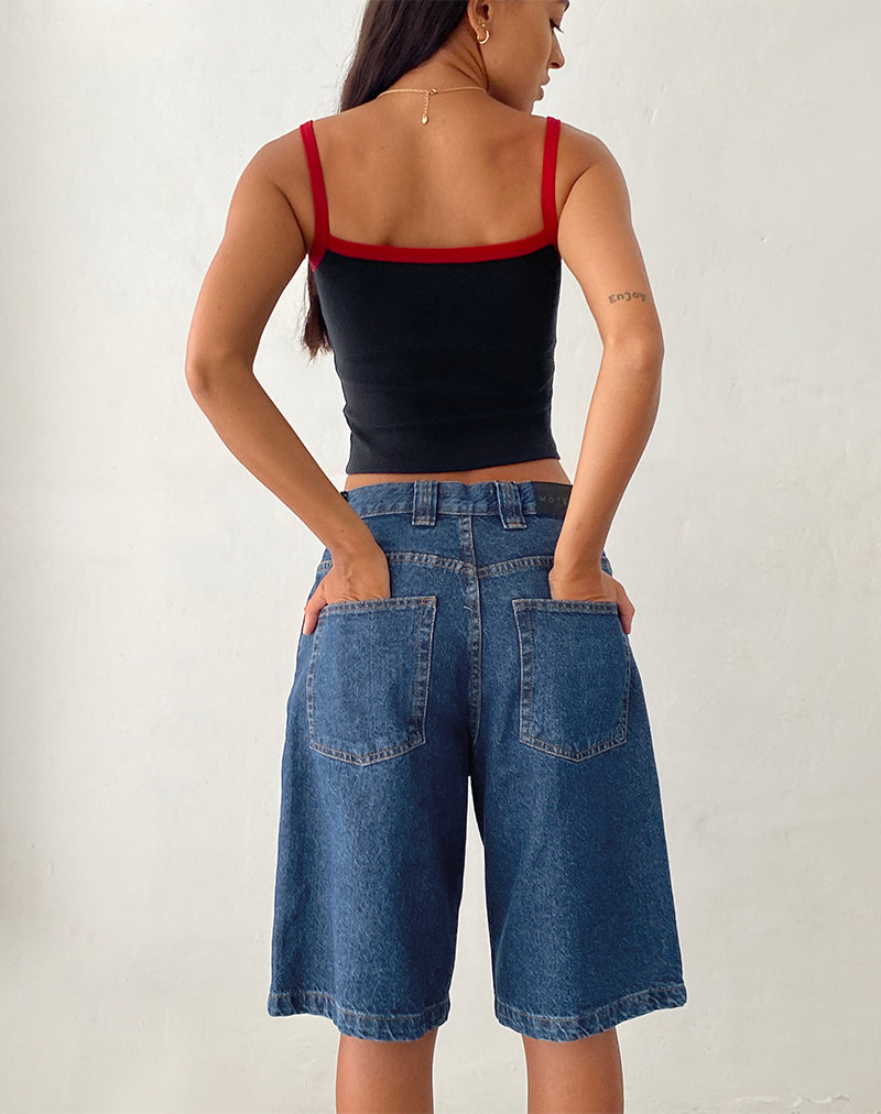 Blue Stone Low Rise Shorts | Skater – motelrocks-com-eur