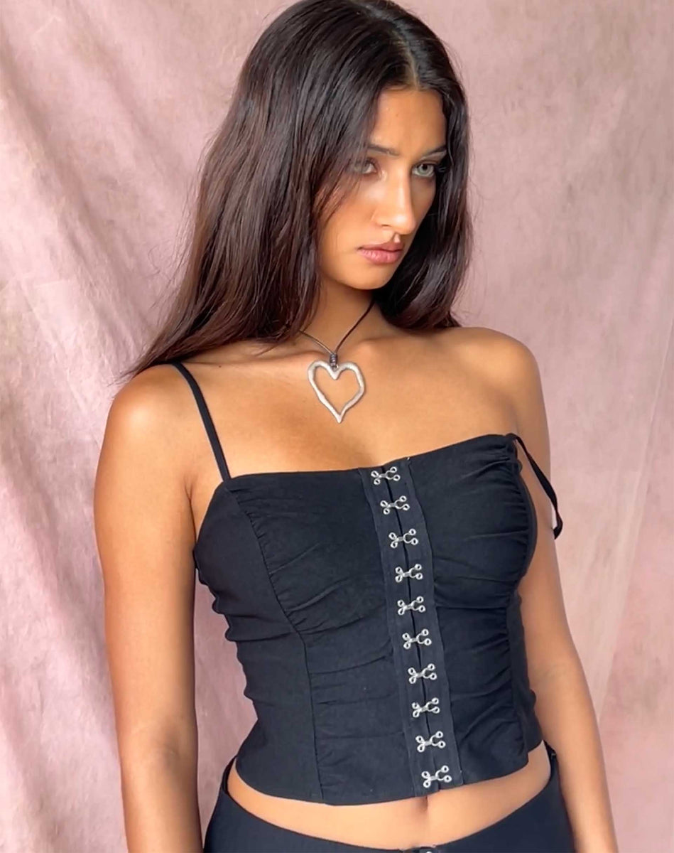 Black Corset Top | Hateya – motelrocks-com-eur
