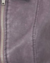 Distressed PU Washed Plum