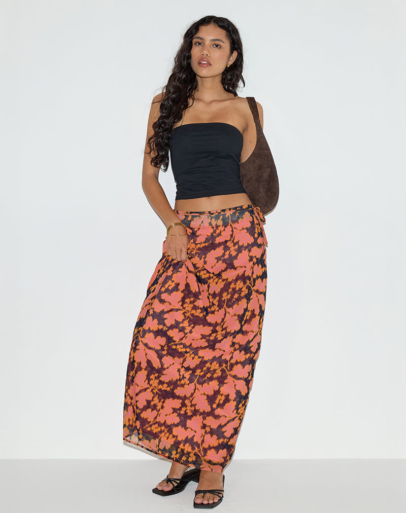 Image of Jezza Slip Maxi Skirt in Furnishing Floral