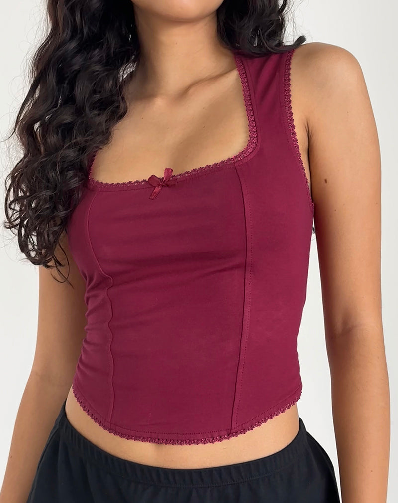 Burgundy bustier top online