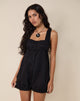 Image of Kenna Babydoll Playsuit in Poplin Black