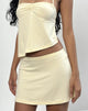 Image of Nidya A-Line Mini Skirt in Rayon Lemon