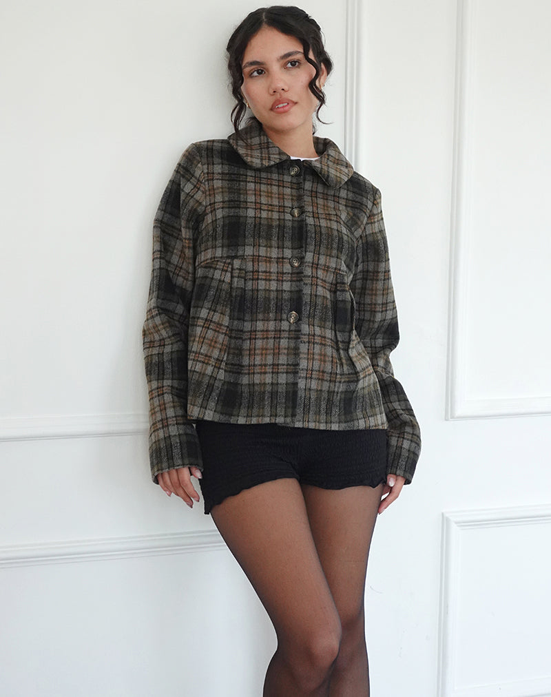 Plaid swing coat best sale