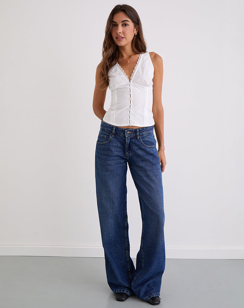 Image of Lasily Sleeveless Corset Top in White