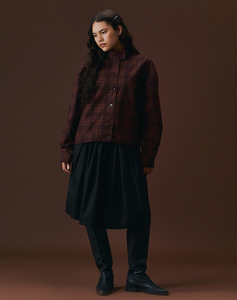 Murphy Knee Length Skirt in Black