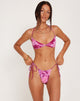 Image of Laufey Bikini Top in Abstract Floral Pink