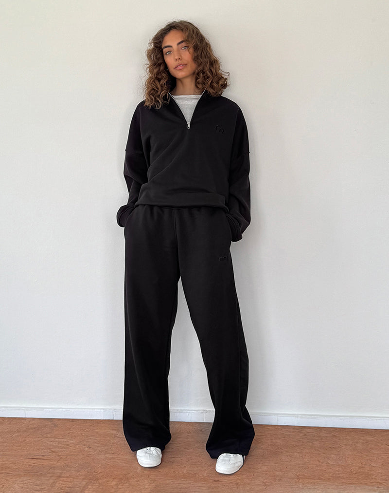 Women's Grey Oversized Embroidered Woman Joggers