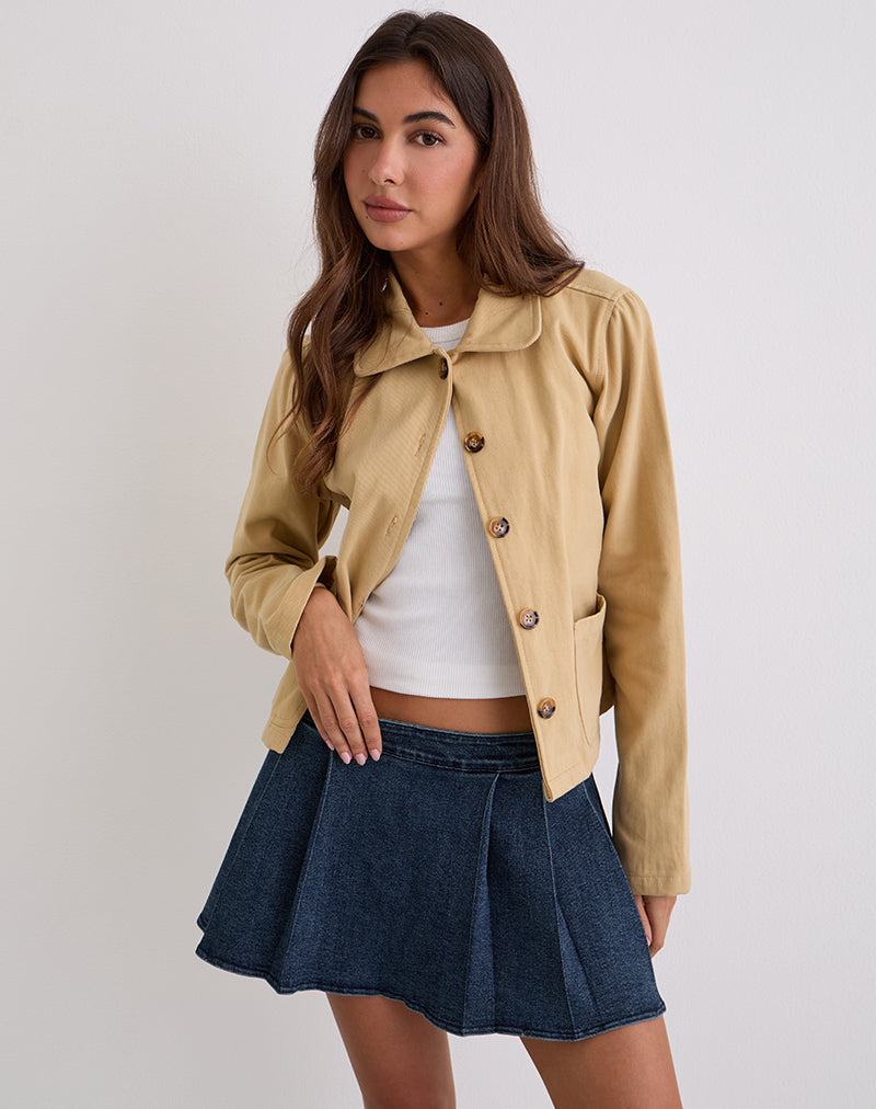 Image of Lupi Micro Skirt in Chambray Vintage Blue