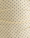 Cream with Black Micro Polka Print