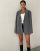 image of Maiwa Blazer in Tailoring Grey Pinstripe