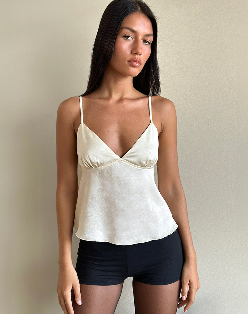 ivory satin camisole