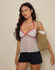 Image of Micha Halter Top in Ditsy Floral Ivory