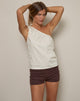 Image of Miringa One Sleeve Top in Candy Stripe Yellow