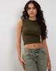 Image of Monlo Vest Top in Olive