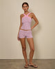 Image of Eunia Micro Shorts in Pinstripe Pink