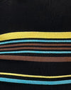 Black with Brown and Blue Stripes