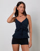 Image of Nehla Cami Top in Chiffon Blue Graphite