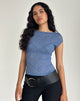 Image of Nova Top in Moonlight Blue Lace