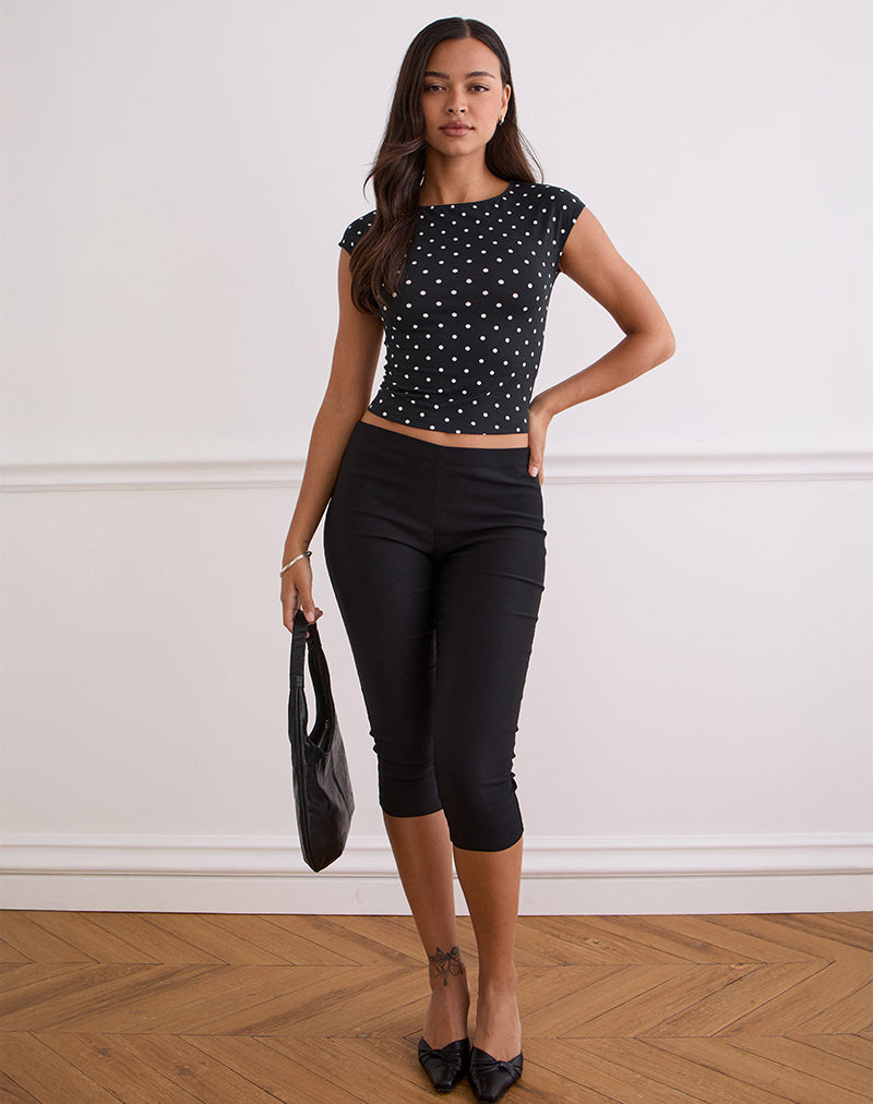 Black Polka Dot Top | Nova – motelrocks-com-eur