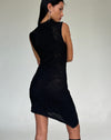 Image of Ottilie Textured Asymmetric Mini Dress in Black