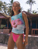 Image of Leyna Bikini Bottom in Pink with Beads