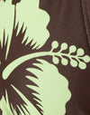 Brown and Green Mono Hibiscus with Beads