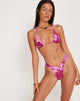 Image of Fardia Bikini Bottom in Abstract Floral Pink